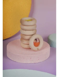 Drewniana zabawka sensoryczna Donut Calm - różowy
