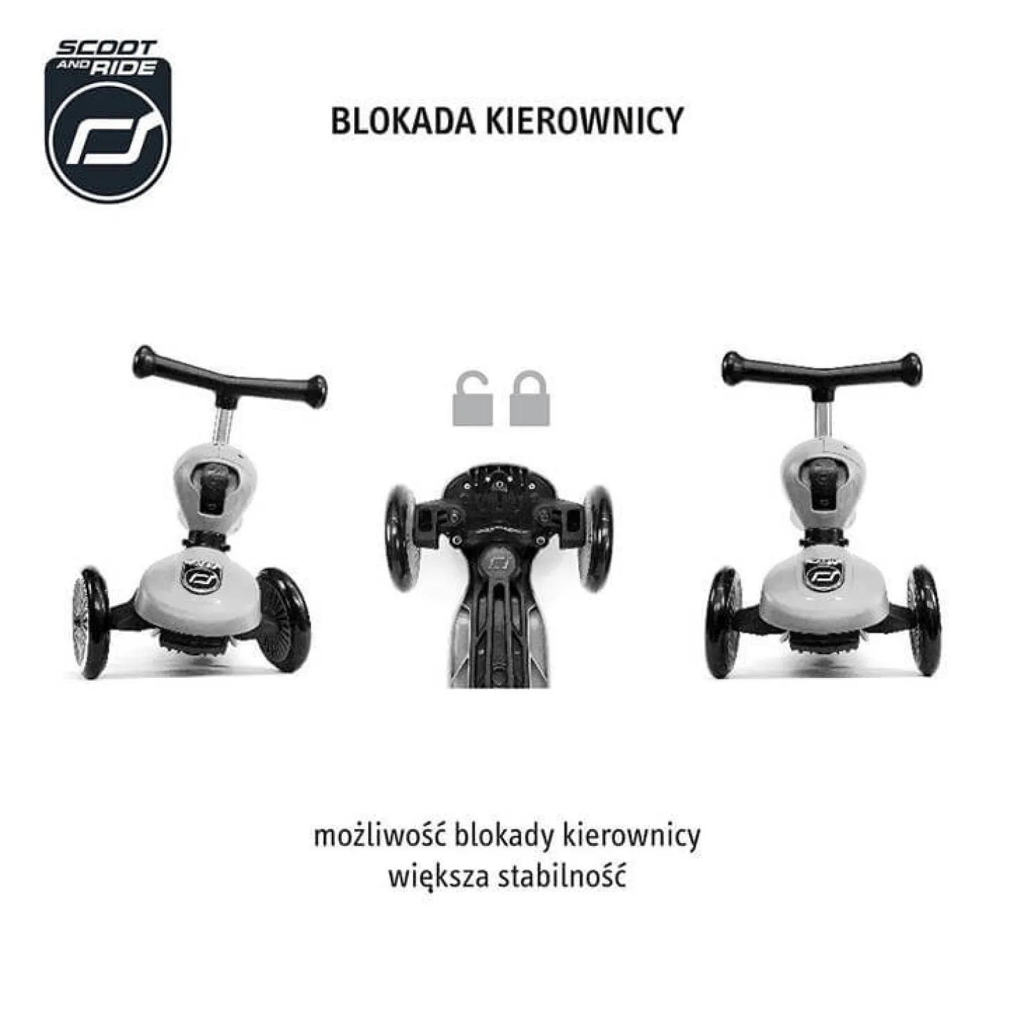 Highwaykick 1 Lifestyle 2w1 Jeździk i hulajnoga z zamykanym schowkiem 1-5 lat Brown Lines