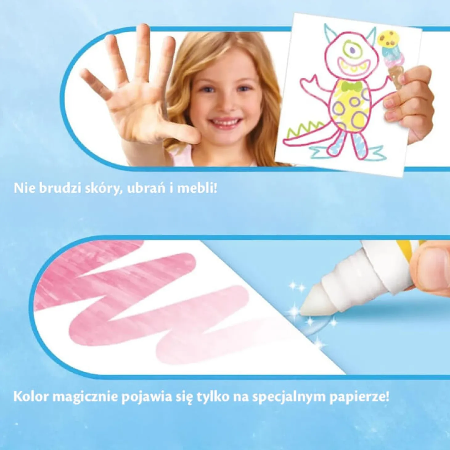Kolorowanka dla dzieci i 4 niebrudzące magiczne flamastry Color Wonder Mess Free Koci Domek Gabi 3+