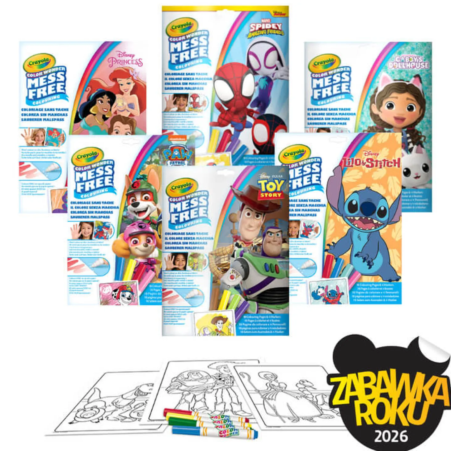 Kolorowanka dla dzieci i 4 niebrudzące magiczne flamastry Color Wonder Mess Free Lilo i Stitch 3+