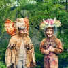 Kostium peleryna z kapturem - maską dinozaur Dilofozaur 4-7 lat