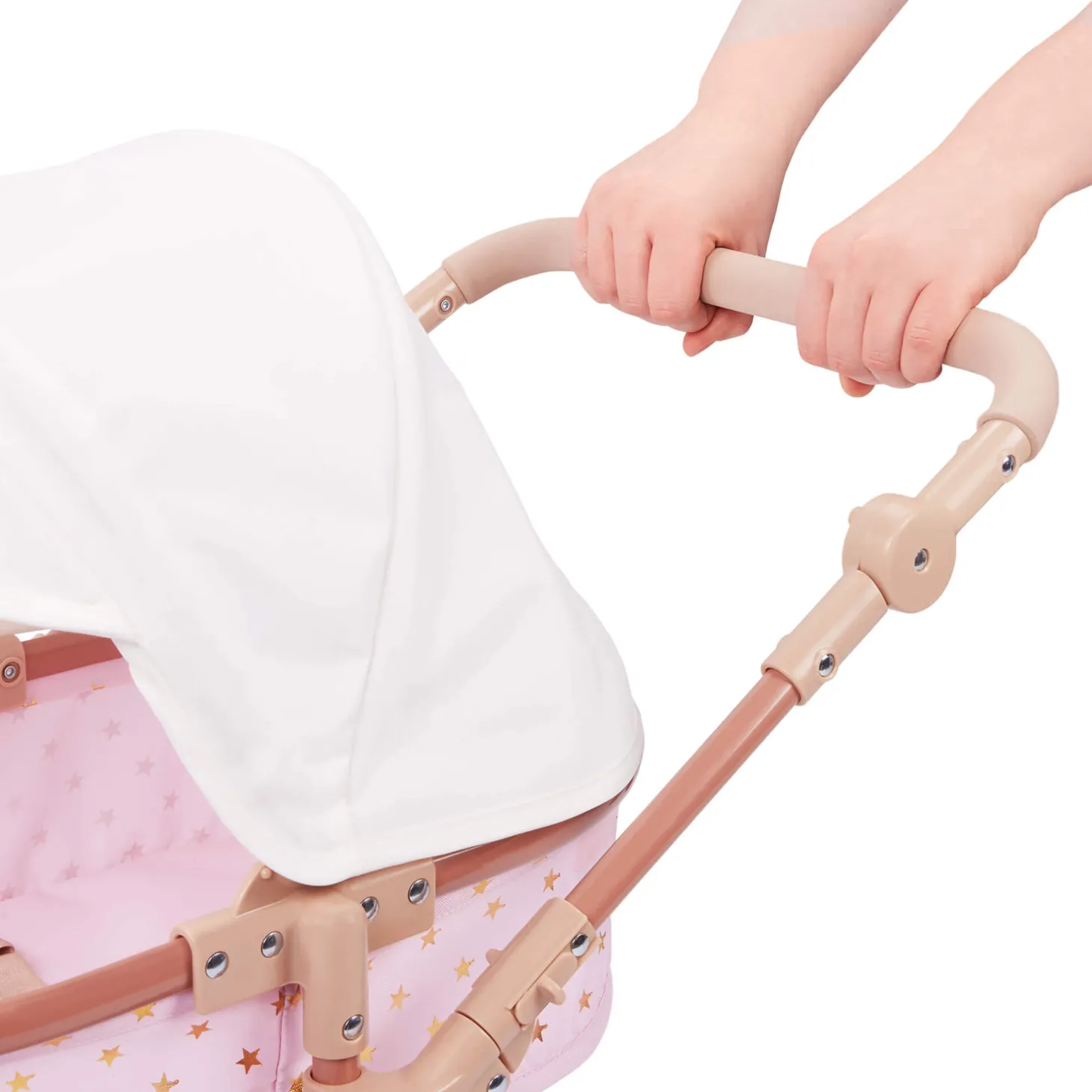 Lalka niemowlę z wózkiem gondolą i akcesoriami