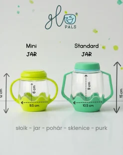 Mini słoik sensoryczny, świecący do napełnienia wodą - zielony