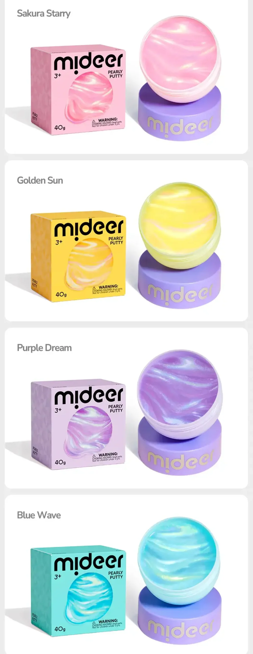 Perłowa masa sensoryczna Pearly Putty - purple dream