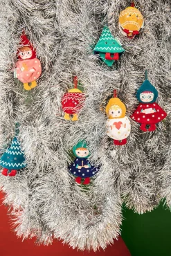 Przytulanka bombka dwustronna elf - bombka biała