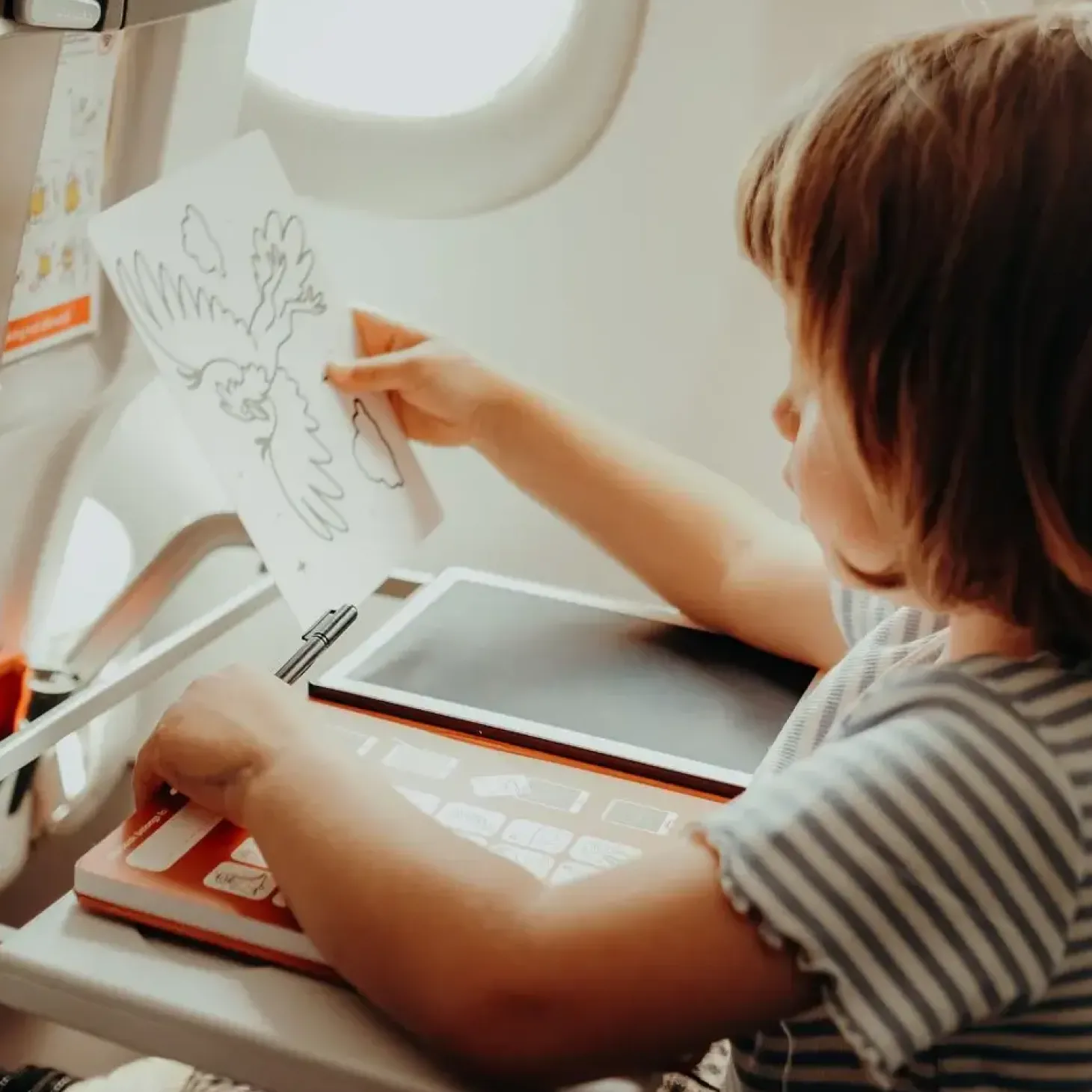 Tablet graficzny z szablonami do rysowania KIDYDRAW-MINI - zwierzęta